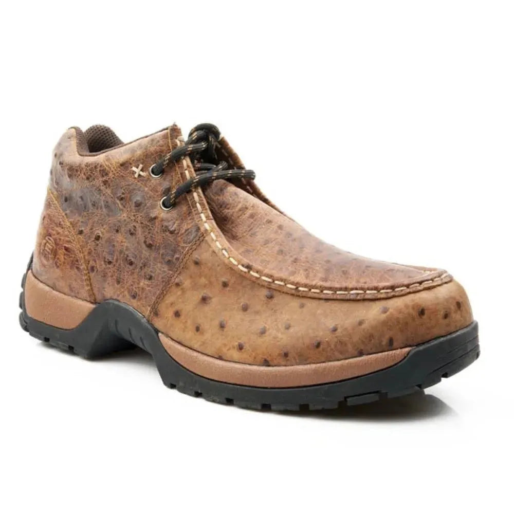Roper Stirrup (Marrón) - Zapato de Cuero de Avestruz para Hombre