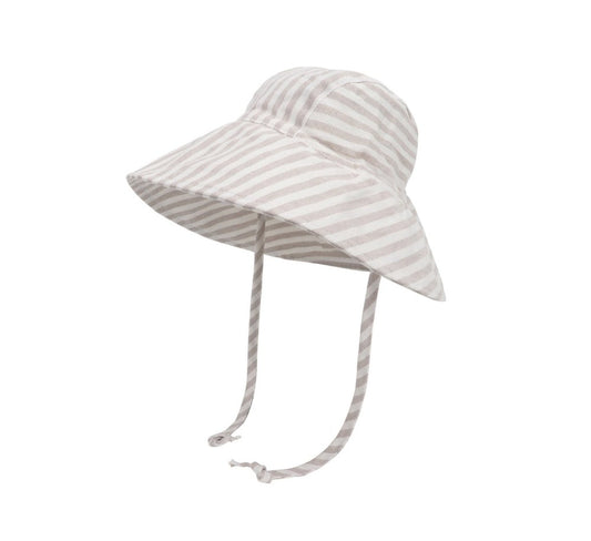 Sombrero de Sol de Lino de Ala Ancha para Niños – Sombrero Tipo Pescador Transpirable con Protección UV para Niños Pequeños - Baileys