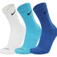 Nike Unisex-Adult Everyday Plus Cushion Crew Socks 3-Pack (as1 alpha l regular regular Game Royal/Light Blue Fury/White)