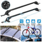 2PCS Universal 110cm/43-inch Car Roof Rack Cross Bar w/ Anti-Theft Lock Adjustable Window Frame for bike kayak cargo luggage
