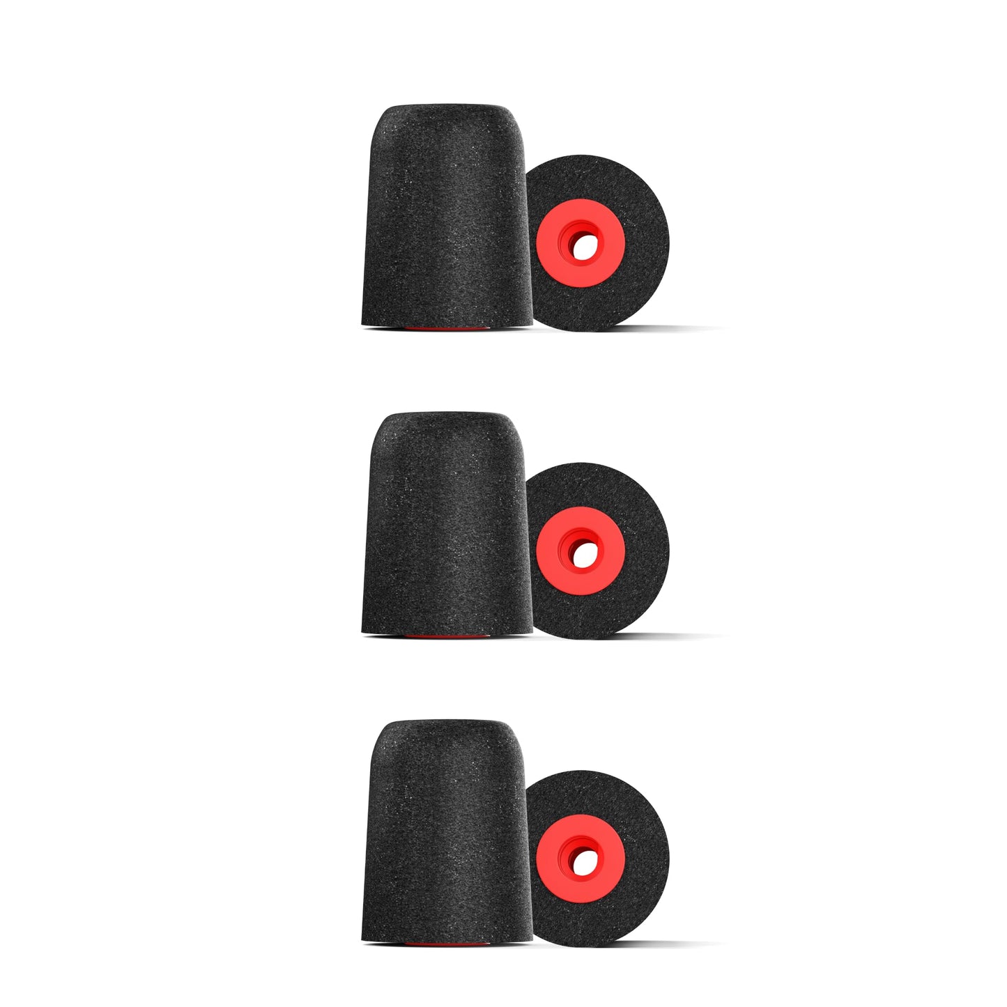 Puntas de espuma para auriculares Comply diseñadas para NuForce ISOtunes PRO Q-Jays Etymotic Research Westone y Shure medianas 3 pares negras - Puntas de espuma viscoelástica para auriculares de repuesto fabricadas en EE. UU.