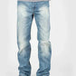 Jeans Tin Haul Regular Joe con costura de diamante gris (lavado claro) - Corte de bota para hombre (Liquidación)