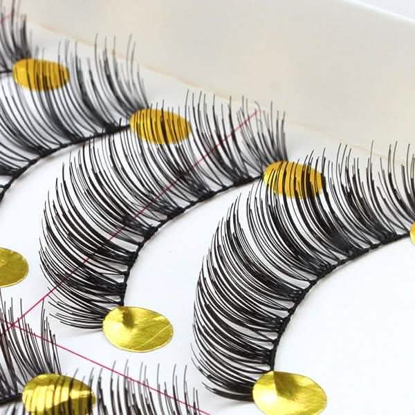 10 pares: Maquillaje hecho a mano Natural Moda Pestañas postizas largas