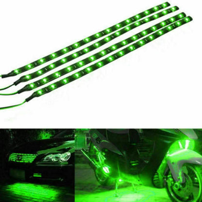 Paquete de 10: Tira de luces LED flexible impermeable de 12V y 15SMD de 12" para coche