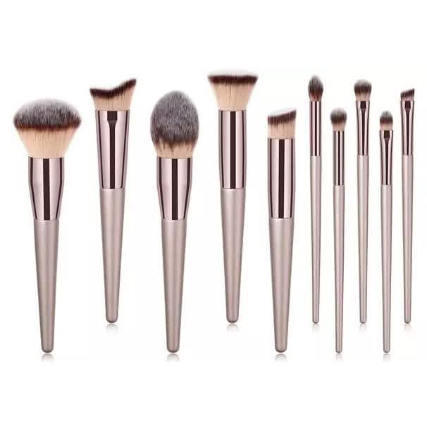 Set de 10 brochas de maquillaje profesionales premium Glow