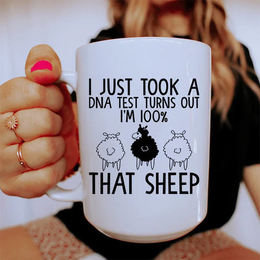 Taza de cerámica 100% oveja de 15 oz