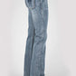 Pantalones vaqueros de mujer Tin Haul 280 Rosie Fit con bolsillo trasero bordado (lavado demin claro)