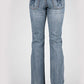 Pantalones vaqueros de mujer Tin Haul 280 Rosie Fit con bolsillo trasero bordado (lavado demin claro)