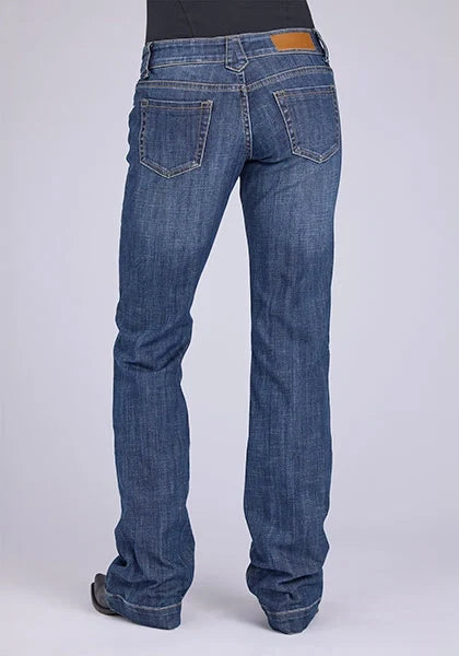 Tin Haul 280 Rosie Fit Flap Pockets (lavado medio) - Jeans acampanados de mujer