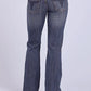 Tin Haul 280 Rosie Fit Long Horn Deco (lavado medio) - Vaqueros de corte de bota para mujer