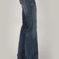 Tin Haul 460 Ella Fit Doble Bucle Dorado Bolsillo ( Mezclilla Oscura ) - Jeans de Mujer