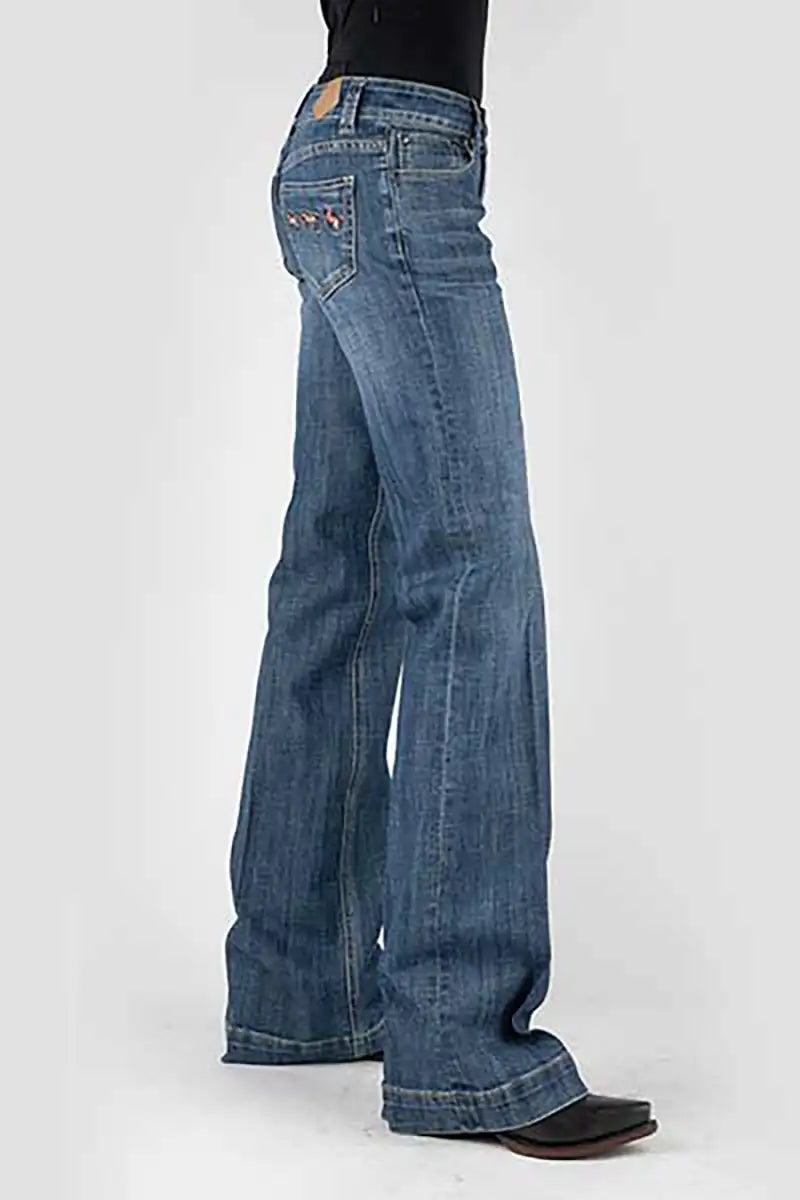 Jeans para mujer Tin Haul 460 Ella Fit Horse Pocket (lavado medio demin)
