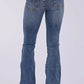 Tin Haul 595 Libby Fit Slit ( Denim Medium Wash )- Women's Jeans