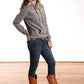 Tin Haul Script Print (Grey) - Women's Hoodie Sweatshirt