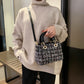 Women's Korean Fashion Portable Diana Woolen Crossbody Bags