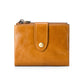 Men's Genuine Leather Style Oil Wax Short Men's Wallets
