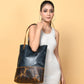 Blue Women's Leather Tote