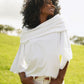 Top Jackie O de felpa francesa - Blanco