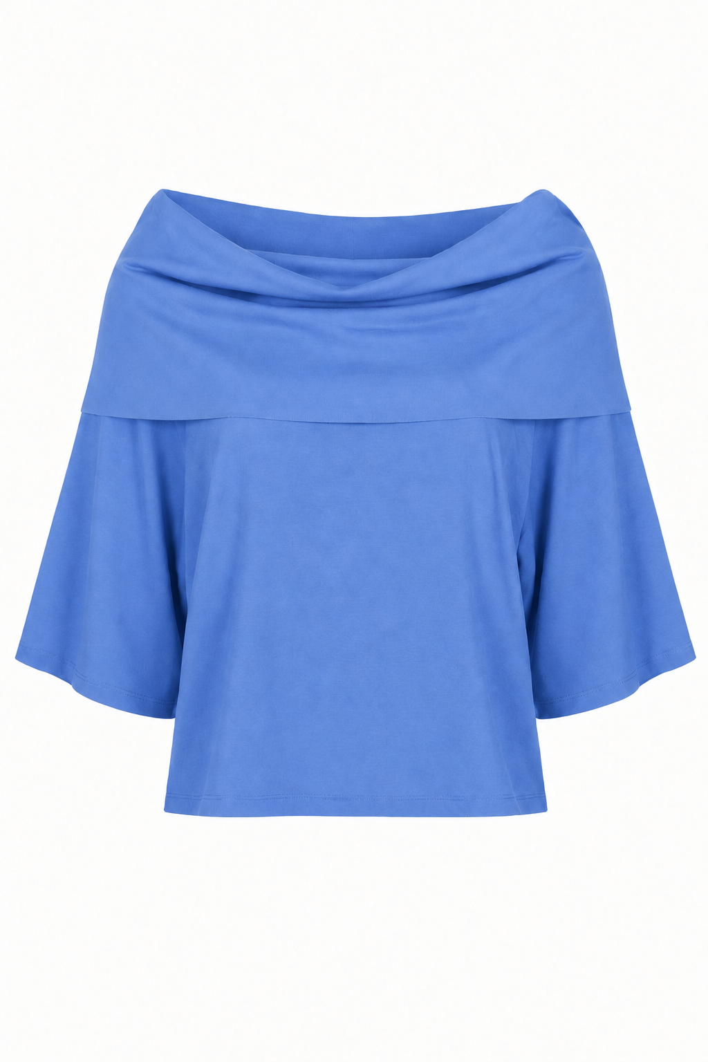 Top Jackie O de algodón Pima - Azul aciano