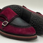 C Collection Suede Monkstrap Shoe - Red