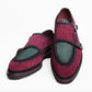C Collection Suede Monkstrap Shoe - Red
