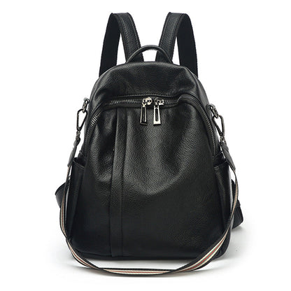 Women's Street Trend Leather Solid Color Sewing Luggage