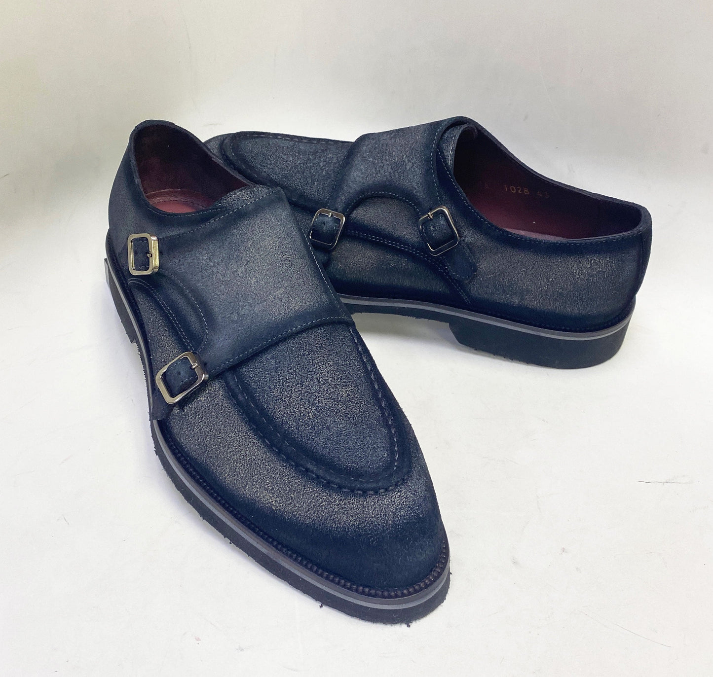 Zapato C Collection monkstrap de ante - Gris