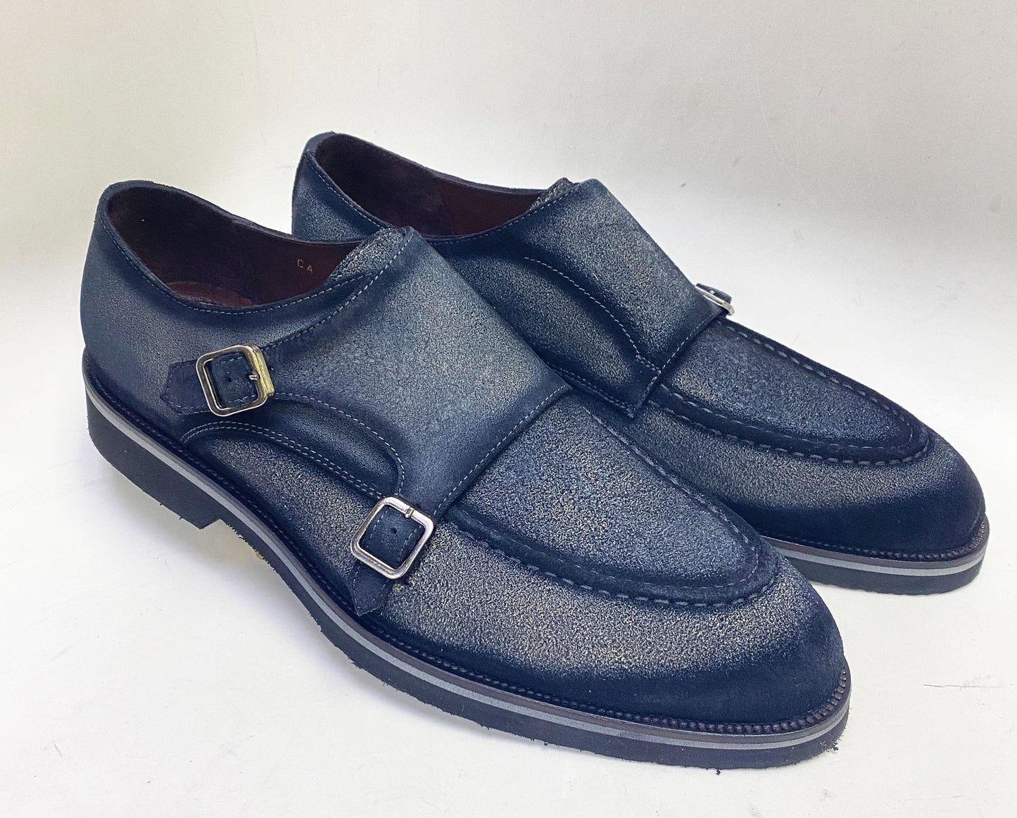 Zapato C Collection monkstrap de ante - Gris