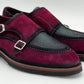 C Collection Suede Monkstrap Shoe - Red