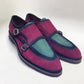 C Collection Suede Monkstrap Shoe - Red