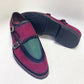 C Collection Suede Monkstrap Shoe - Red