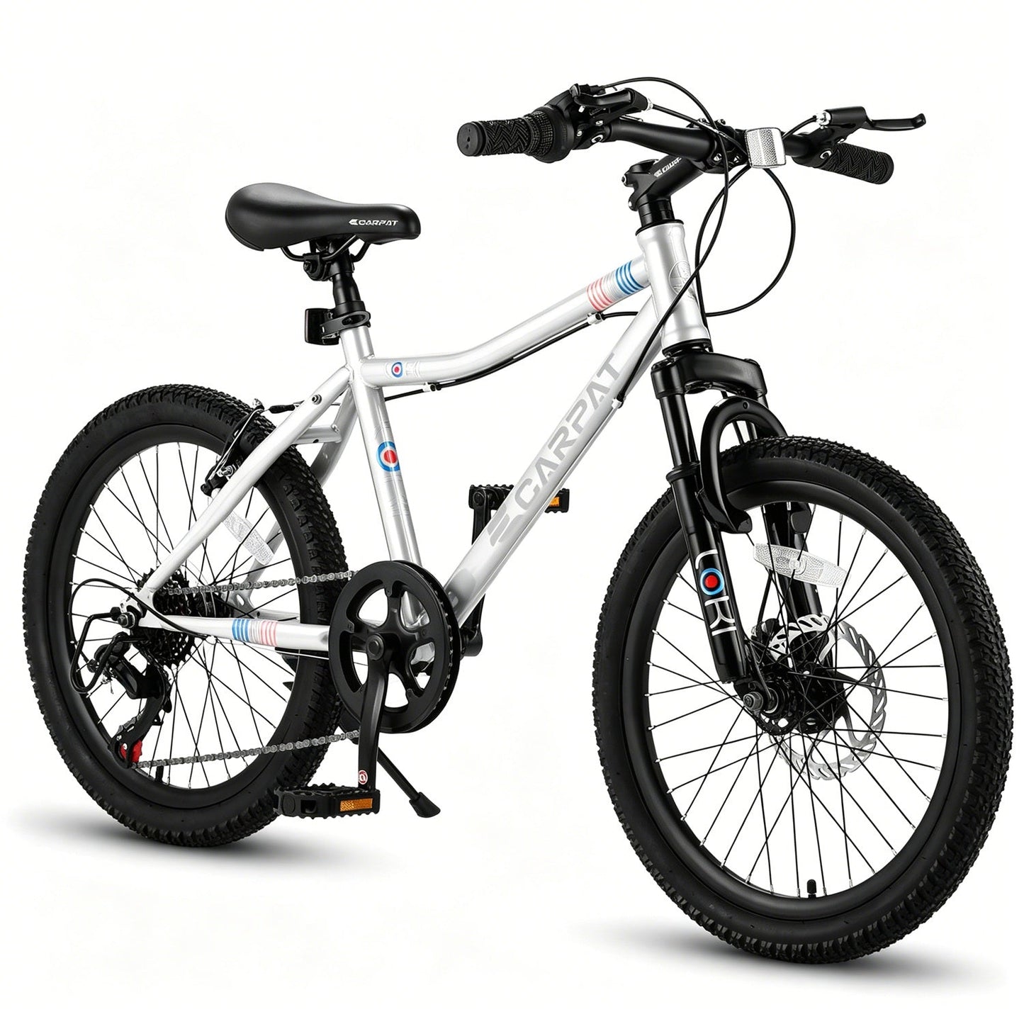 20 Inch Kids Mountain Bike, 7-Speed with Front Suspension