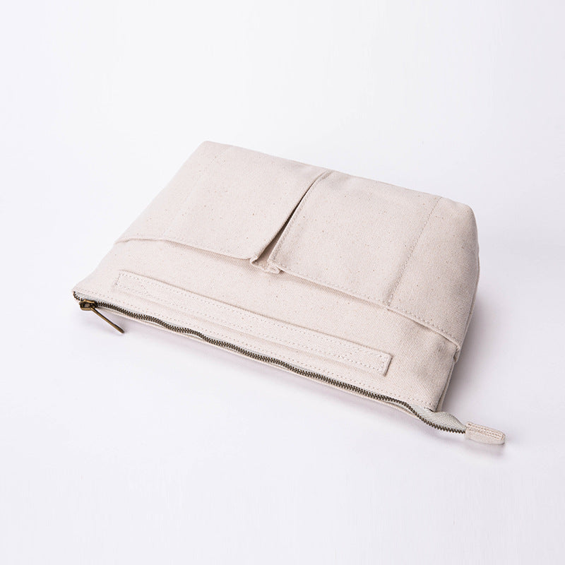 Organizing Portable Cotton Canvas Medium Liner Cosmetic Bags