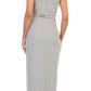 CLEARANCE - Spaghetti Strap Belted Faux-Wrap Style Long Formal Dress (Size XL)