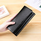 Women's Korean Style Long Leather First Layer Ladies Wallets
