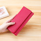Women's Korean Style Long Leather First Layer Ladies Wallets