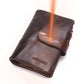Men's Black Angel Three Fold Cowhide Activity Men's Wallets
