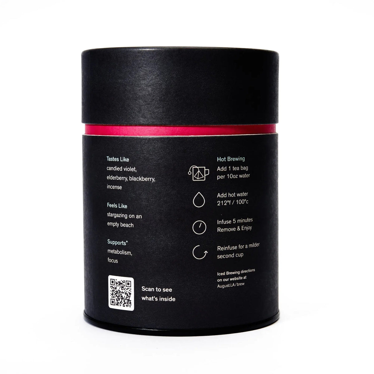 Metálico Negro - Té Negro de Saúco Violeta (15 Bolsitas)