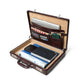 Executive Croco Leather Briefcase/Suitcase- Brown