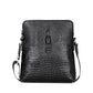 Men's First Layer Cowhide Leather Business Embossed Men's Shoulder Bags