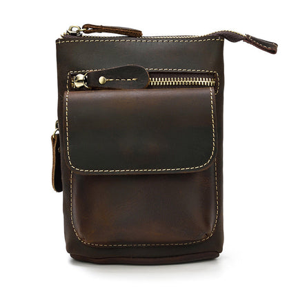 Men's Horse Leather First Layer Cowhide Hanging Men's Waist Packs