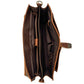 Men's Leather Retro Crazy Horse Double Compartment Men's Briefcases