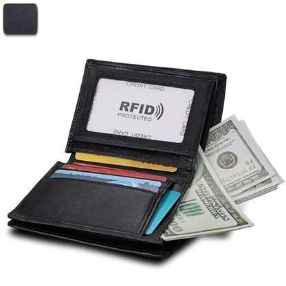 Men's Vintage Cowhide Short First Layer Leather Men's Wallets