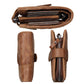 Men's Beautiful Crazy Horse Leather Short Card Holder