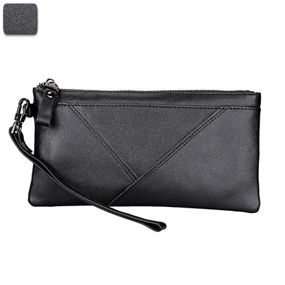 Men's Crazy Horse Leather Swiping Hand Color Men's Wallets