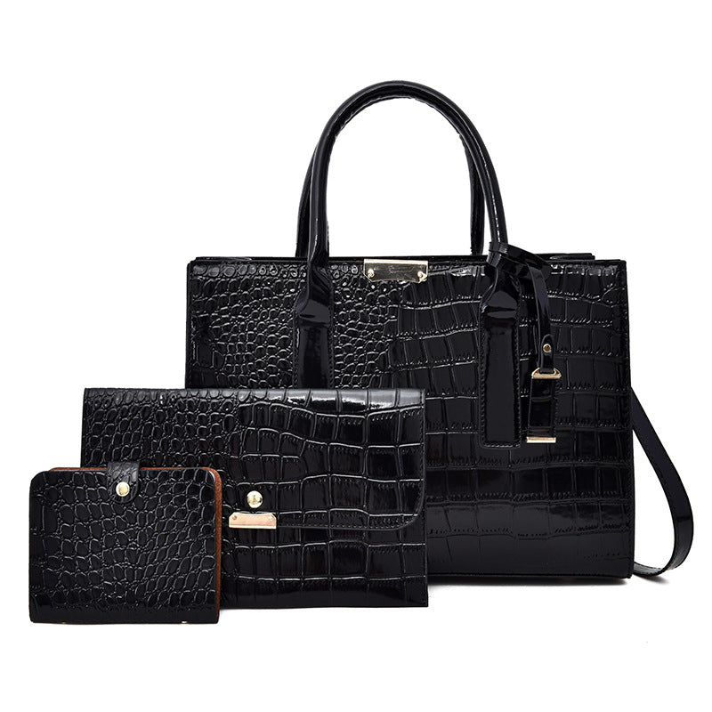 Women's Charming Crocodile Pattern Portable Embossed Shoulder Bags