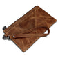 Men's Crazy Horse Leather Swiping Hand Color Men's Wallets