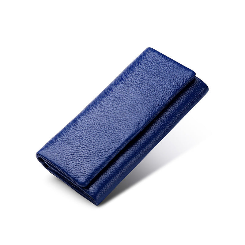 Women's Litchi Pattern Top Layer Cowhide Fashion Ladies Wallets
