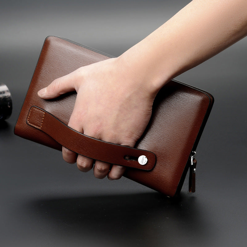 Men's Clutch Long Zip Male Mobile Men's Handbags