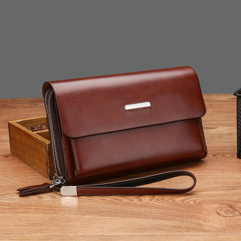 Men's Clutch Fashion Double Zip Large Capacity Men's Handbags